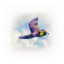 hawk eye tattoo design idea