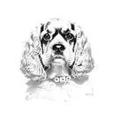 English Cocker Spaniel  tattoo design idea