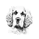 English Cocker Spaniel  tattoo design idea