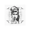 amy winehouse tattoo design idea