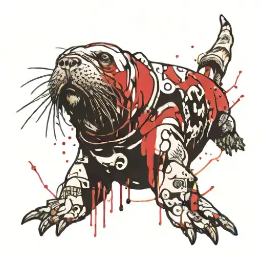 walrus naruto tattoo design idea