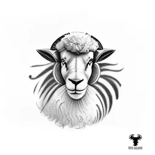 black sheep sleeve tattoo design idea