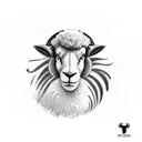 black sheep sleeve tattoo design idea