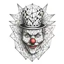 clown face tattoo design idea