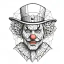 clown face tattoo design idea