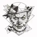 clown face tattoo design idea