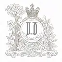 J and O initials Saints Stick Man and Wigan Athletic Tree and Crown  tattoo design idea