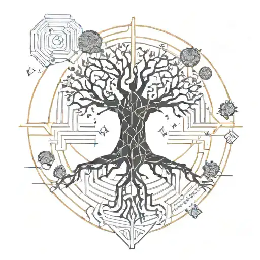 circuit tree of knowledge tattoo design idea