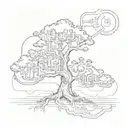 circuit tree of knowledge tattoo design idea
