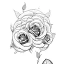tiger with rose and load durga tattoo design idea