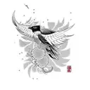 haikyuu fly crow  tattoo design idea
