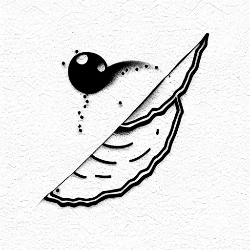sliced water tattoo design idea