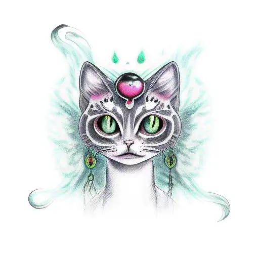 Creepypasta mew tattoo design idea