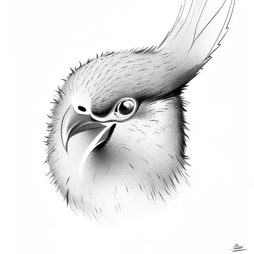 Kiwi Bird in forest tattoo design idea