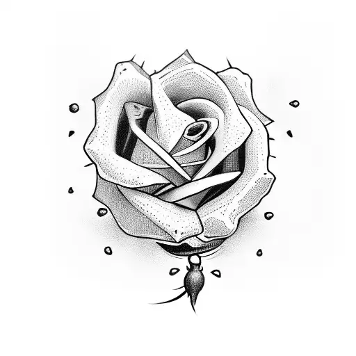 3 legs of man with Yorkshire rose tattoo design idea