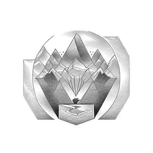 symbols of glacier national park tattoo design idea