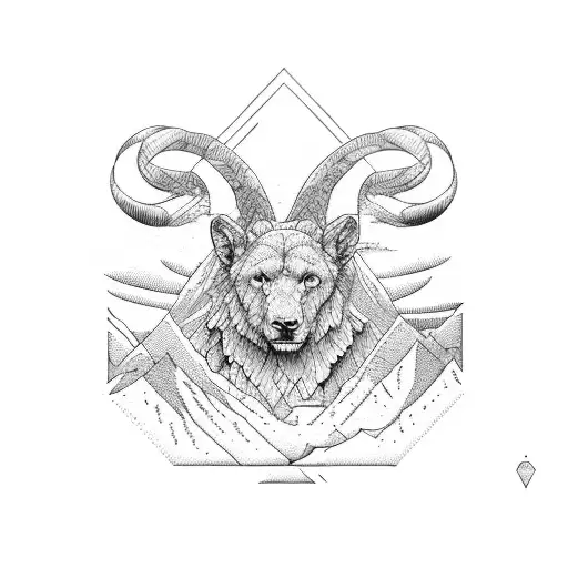 symbols of glacier national park tattoo design idea