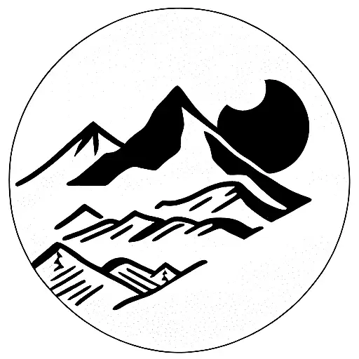 glacier national park unique symbol tattoo design idea