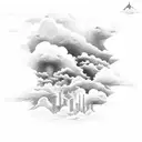 A thunderous storm brewing over a construction site tattoo design idea