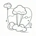 cotton candy tattoo design idea