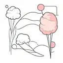 cotton candy tattoo design idea