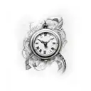 Broken Clock tattoo design idea