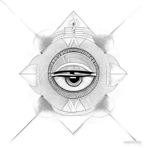 Eye of Ra tattoo design idea