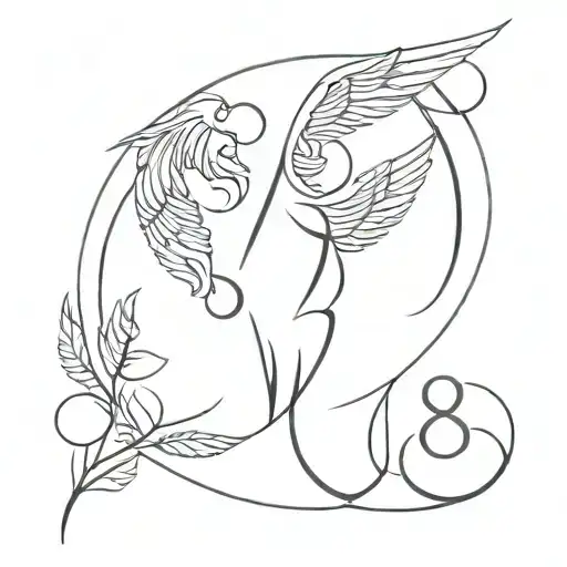 angel numbers 888 tattoo design idea