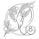 angel numbers 888 tattoo design idea