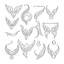 angel numbers 888 tattoo design idea