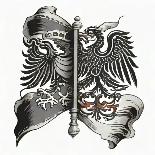 albania flags intertwined tattoo design idea