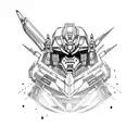 chibi Gundam tattoo design idea