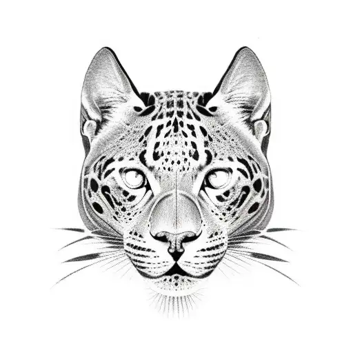 Jaguareté or american panther  tattoo design idea