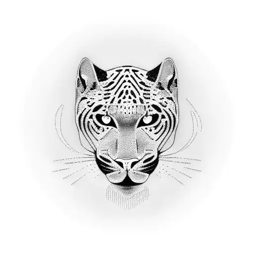 Jaguareté or american panther  tattoo design idea
