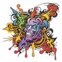 trauma caused tattoo design idea