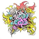 trauma caused tattoo design idea