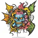 trauma caused tattoo design idea