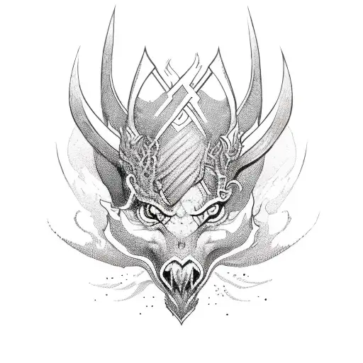 "NorthBorn" with an elaborated lettering tattoo design idea