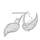Cursive M with angel wings on the back tattoo design idea
