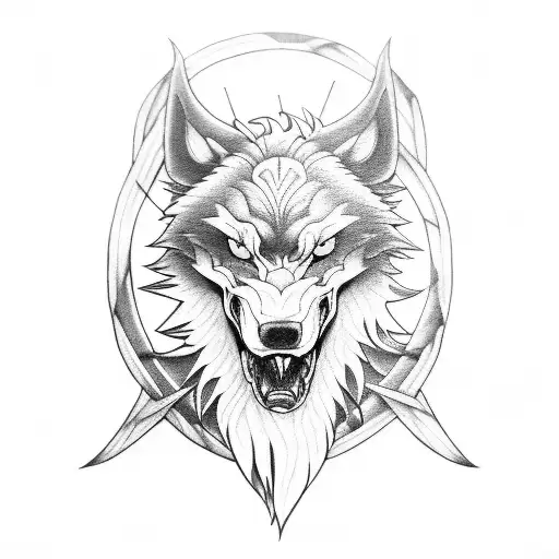 Fenrir tattoo design idea