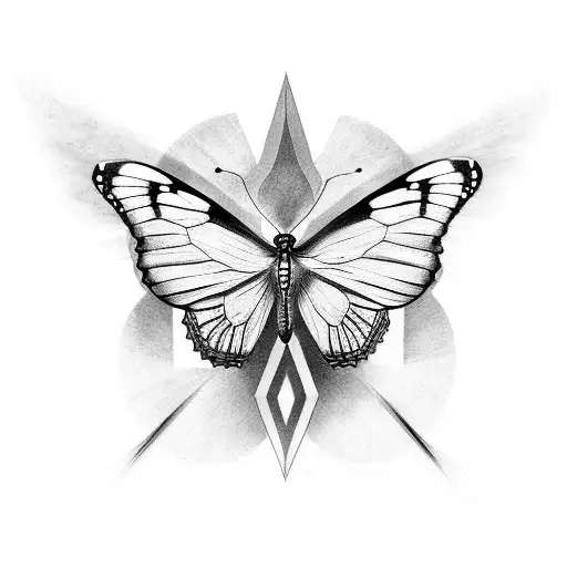 Butterfly, death, dark, happy, unique tattoo design idea