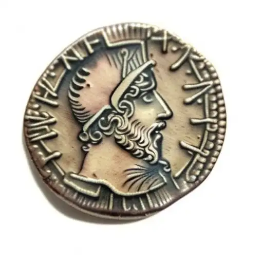 an ancient roman coin tattoo design idea