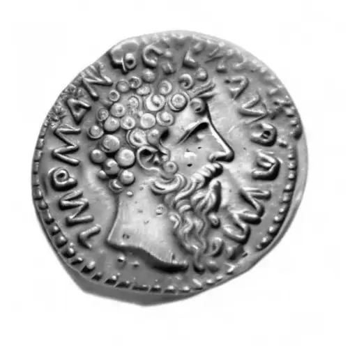 an ancient roman coin tattoo design idea