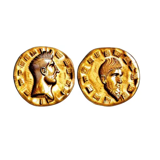 a gold coin of roman emperor julius caesar tattoo design idea