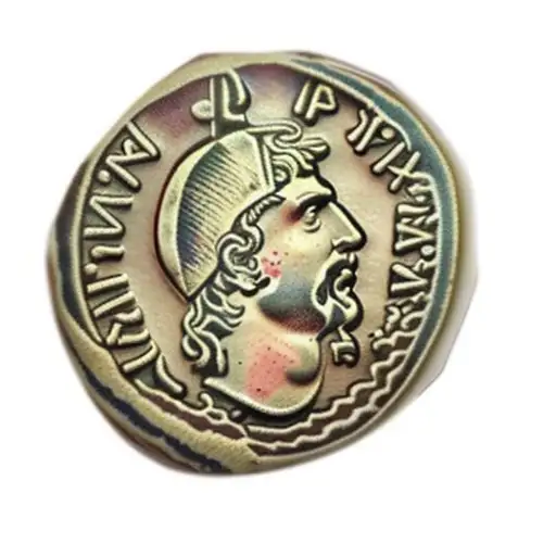 an ancient roman coin tattoo design idea