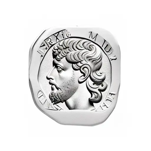 marcus aurelius roman coin tattoo design idea