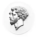marcus aurelius roman coin side profile tattoo design idea