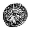 an ancient roman coin tattoo design idea