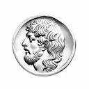 marcus aurelius roman coin side profile tattoo design idea