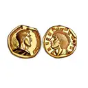 a gold coin of roman emperor julius caesar tattoo design idea